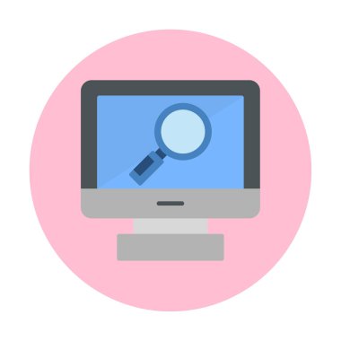 Büyütücü cam çizgi simgesi, arama konsepti