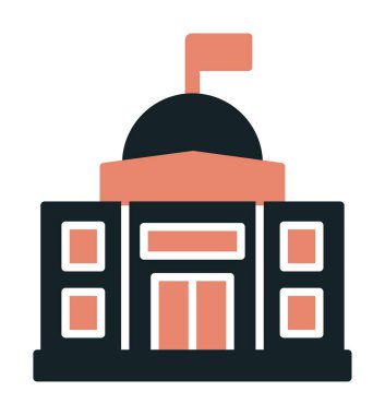 Elçilik oluşturma vektör çizgisi simgesi, 