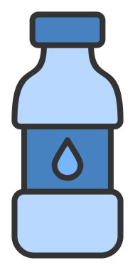 su şişesi simgesi, vektör illüstrasyonu    