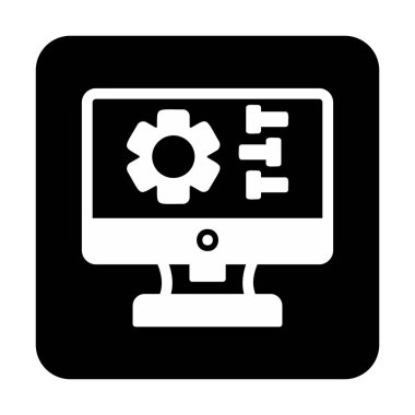 Ayarları web simgesi, vektör çizim              