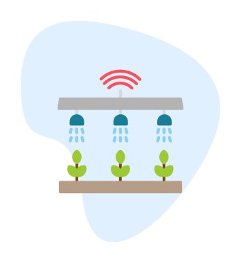 Akıllı Çiftlik. Web simgesi basit illüstrasyon 