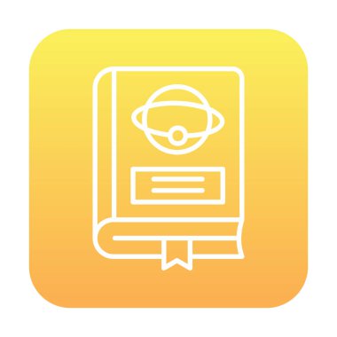 Vektör illüstrasyonu, Astronomi Kitabı simgesi  