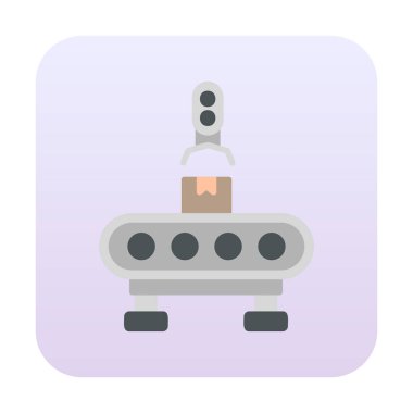 Basit Fabrika Makine simgesi vektör çizimi  