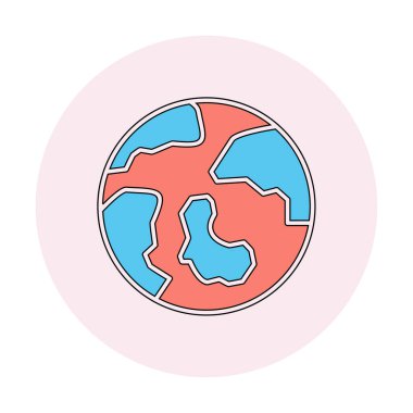 earth icon, vector illustration simple design