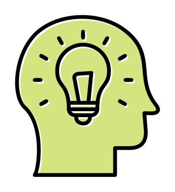 fikir konsepti simgesi, vektör illüstrasyon tasarımı                            