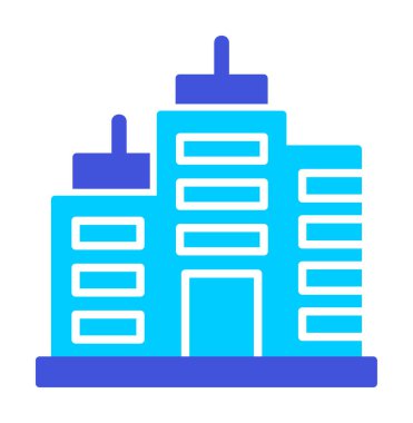 Şehir binası simgesi, vektör illüstrasyonu basit tasarım