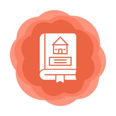 Mimarlık Kitabı düz simgesi, vektör illüstrasyonu 