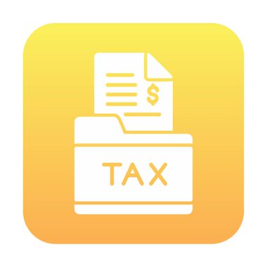 Vergi Dizini web simgesi, vektör illüstrasyonu