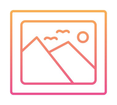 Galeri simgesi, web vektör illüstrasyonu