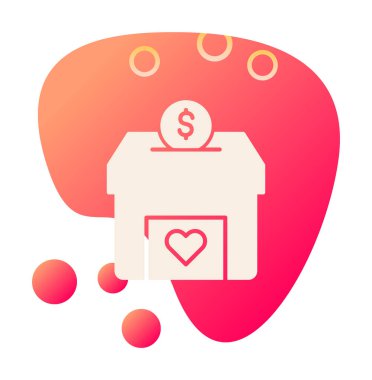 Bağış Kutusu vektör simgesi