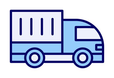 kamyon simgesi, vektör illüstrasyonu