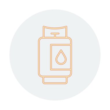 Gaz Silindiri ikon vektör illüstrasyonu  