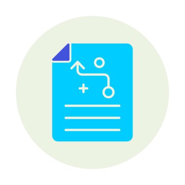 Basit Strateji simgesi, vektör illüstrasyonu