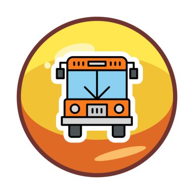 bus simgesi, vektör illüstrasyonu