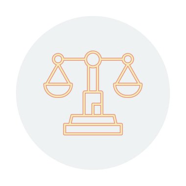 Basit adalet ölçeği resimleme tasarımı