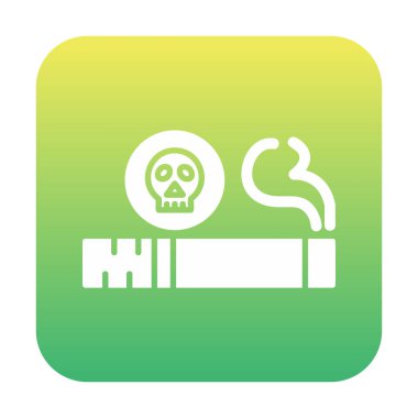 Sigara ikonlu düz kafatası