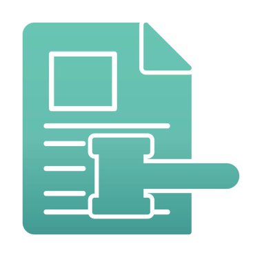 Açık artırma ya da Yargıç Tokmak simgesi düz stilde