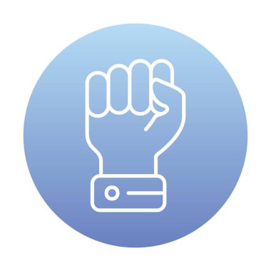 Yumruk simgesi basit vektör