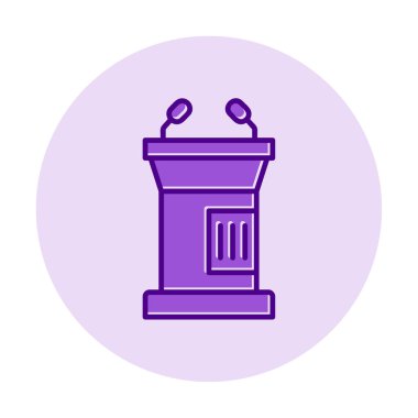 hoparlör kürsü simgesi vektör illüstrasyonu                         