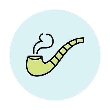 tütün tüttürme çubuğu simgesi, vektör illüstrasyonu