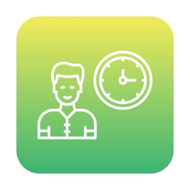 Çalışma Zamanı web simgesi vektör illüstrasyonu