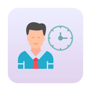 Çalışma Zamanı web simgesi vektör illüstrasyonu