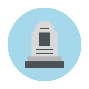 mezar taşı düz simgesi, vektör illüstrasyonu