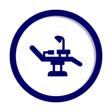 Dişçi Sandalyesi vektör illüstrasyonu, simge ögesi arkaplanı                