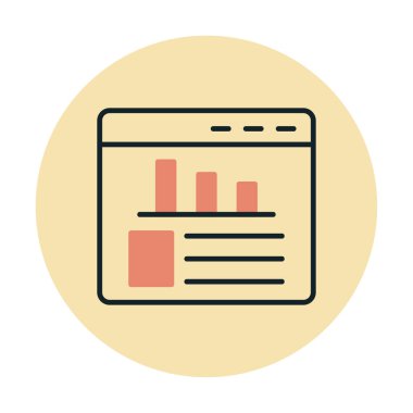 İstatistik simgesinin web vektör çizimi           