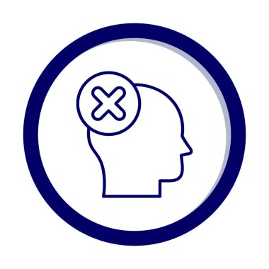 Yanlış vektör düz simgesi düşün 