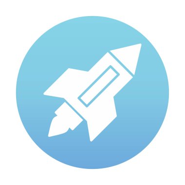 roket simgesi, vektör illüstrasyonu  