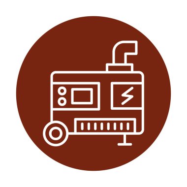 Elektrik Üretici simgesinin vektör çizimi                                        