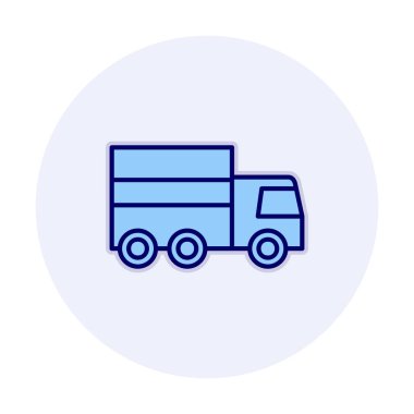 kamyon simgesi, vektör illüstrasyonu