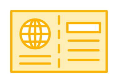 Kartpostal simgesi, vektör illüstrasyonu basit tasarım