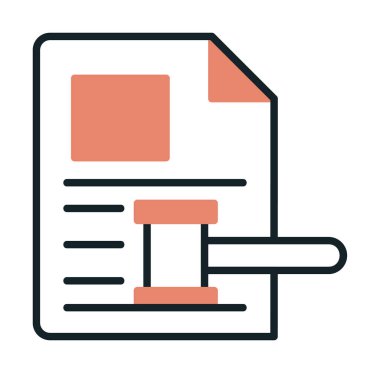 Açık artırma ya da Yargıç Tokmak simgesi düz stilde