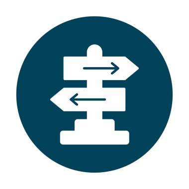 Yön düz simge, vektör illüstrasyonu