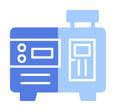 Elektrik jeneratörü çizgi simgesi biçimi, vektör illüstrasyon tasarımı