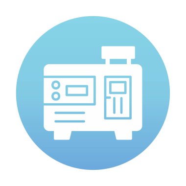 Elektrik jeneratörü çizgi simgesi biçimi, vektör illüstrasyon tasarımı