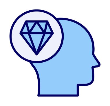 Elmas simgesi, vektör illüstrasyonu basit tasarım