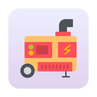 Elektrik Üretici simgesinin vektör çizimi                                        