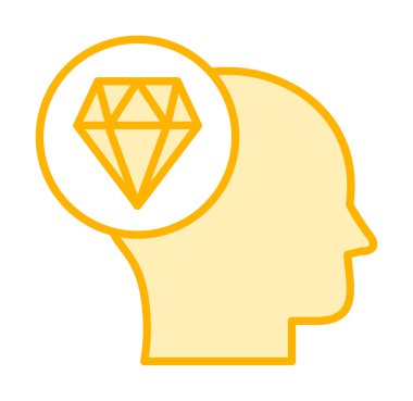 Elmas simgesi, vektör illüstrasyonu basit tasarım