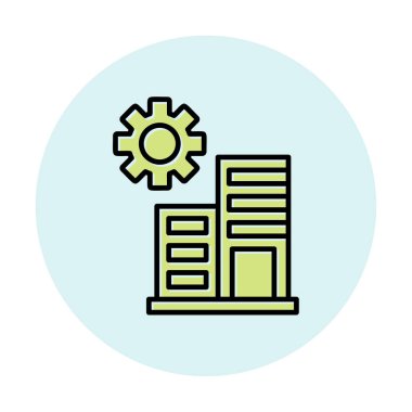 Bakım daireleri simge vektör illüstrasyonu 