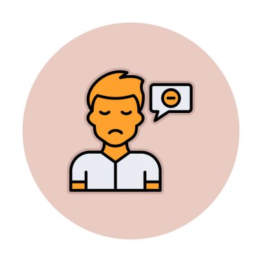 Negatif Düşünce konsepti ikon vektör çizimi