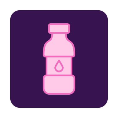 su şişesi simgesi, vektör illüstrasyonu    