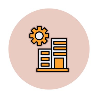 Bakım daireleri simge vektör illüstrasyonu 