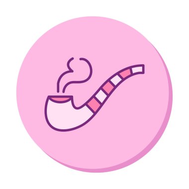 tütün tüttürme çubuğu simgesi, vektör illüstrasyonu