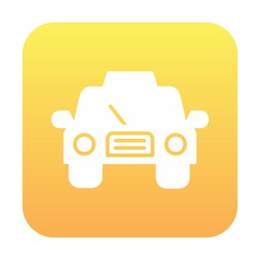 taksi simgesi vektör illüstrasyonu 