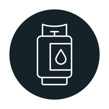 Gaz Silindiri ikon vektör illüstrasyonu  