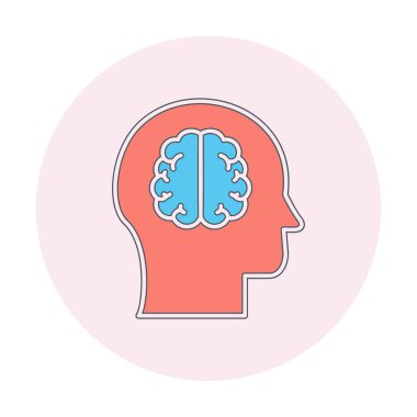 beyin ikonu vektör çizimi tasarımı