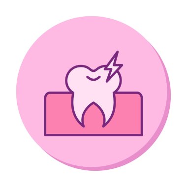 Diş ağrısı ikonu, vektör illüstrasyonu   